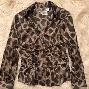 EUC Carlisle silk button down blouse